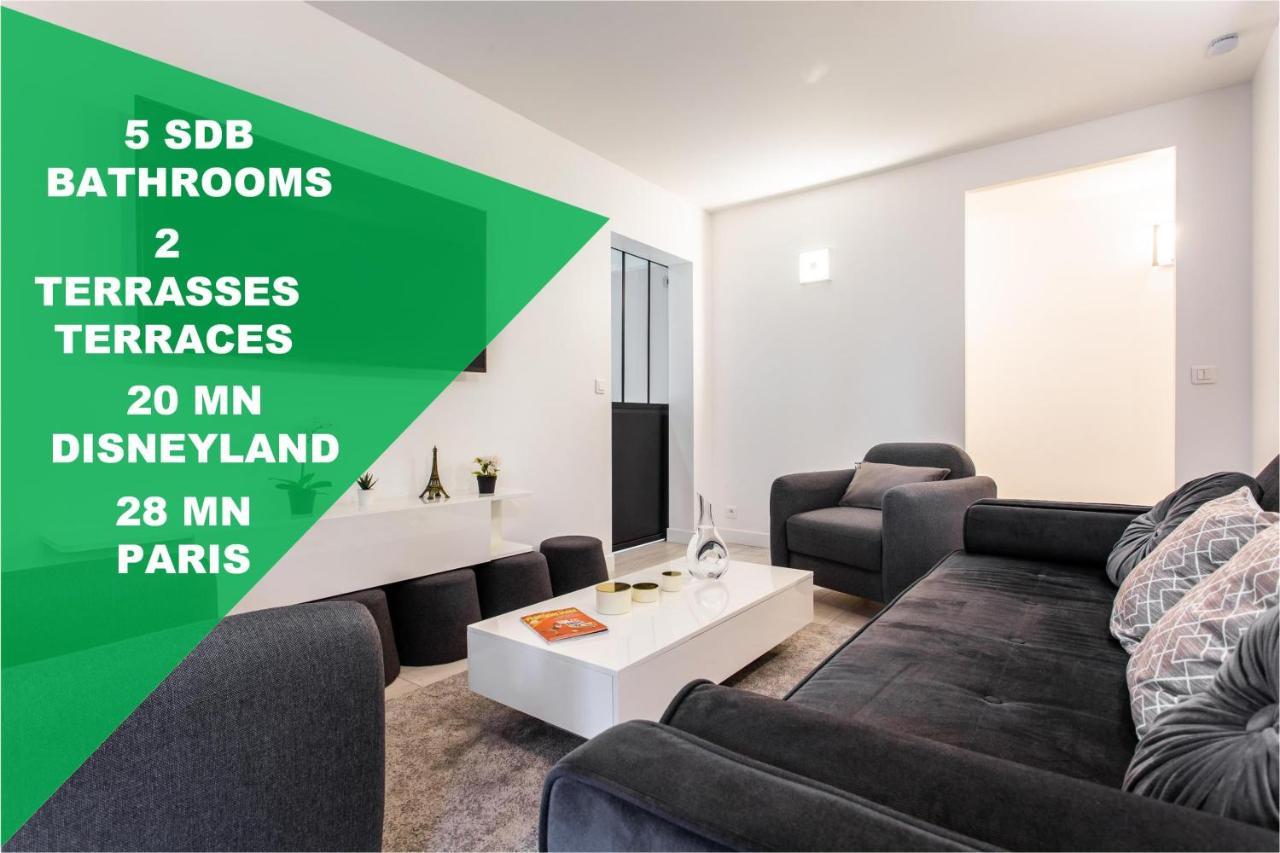 D&E - Paris-Disney - Holidays Apartment - Appartement De Vacances - 5 Chambres- 5 Sdb - 5 Bedrooms - 5 Bathrooms - Netflix شو سور مارن المظهر الخارجي الصورة